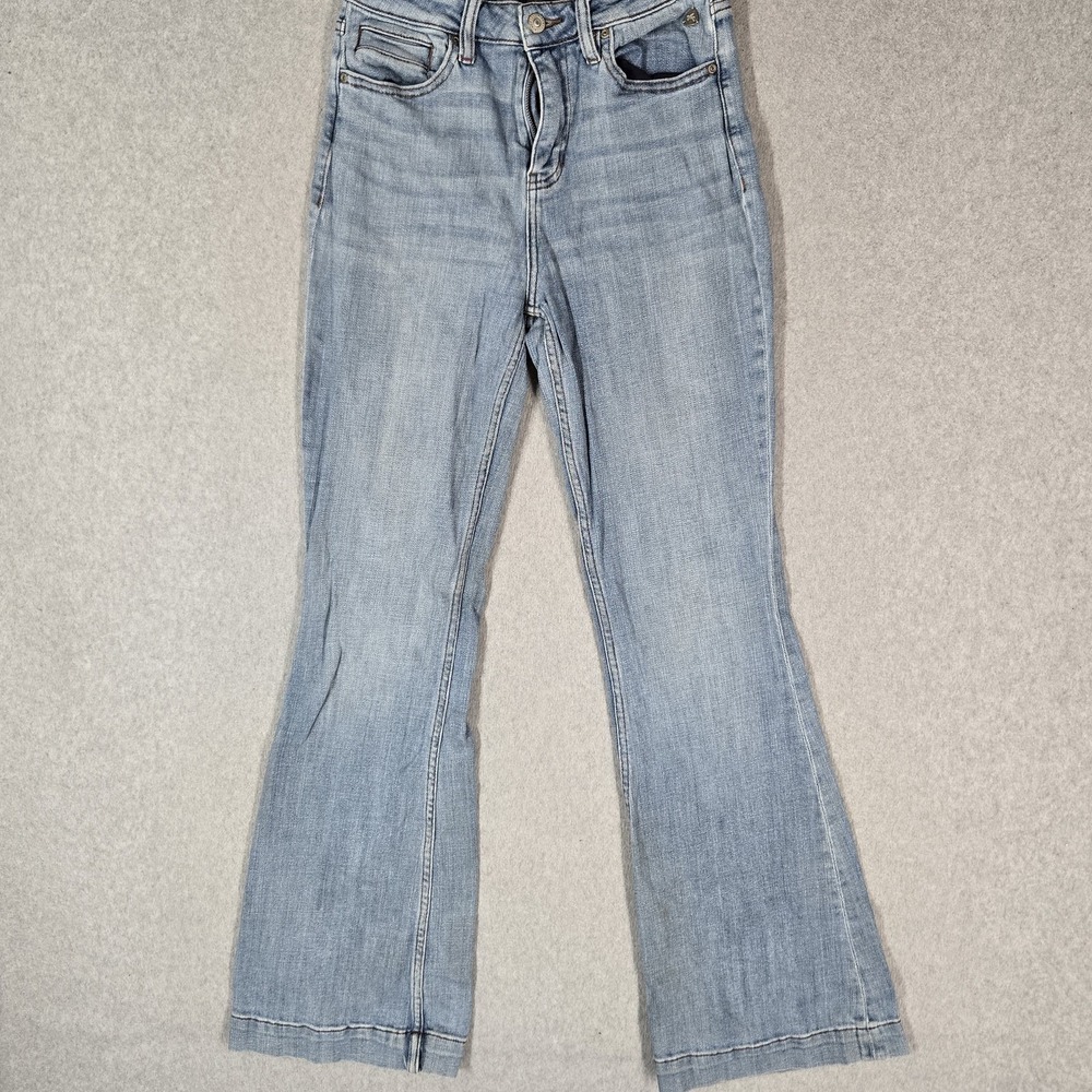 Idyllwind Women Jeans 4W X 34L Light Blue Denim Embroidered Bootcut 32" Inseam